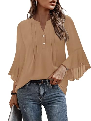 Apricot Business Casual Blouse