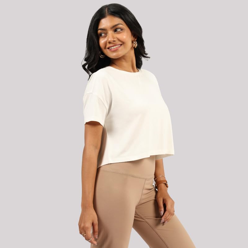 Image of BlissClub Women's Cotton Solid Regular Fit Tshirt