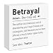 Humor Betrayal Definition Wooden Box Sign, Funny Office Gifts, Farewell Gifts for Coworkers, Going Away Gifts for Coworkers Women Men, Wooden Plaque Sign Office Home Bedroom Decor Desk Shelf Decor