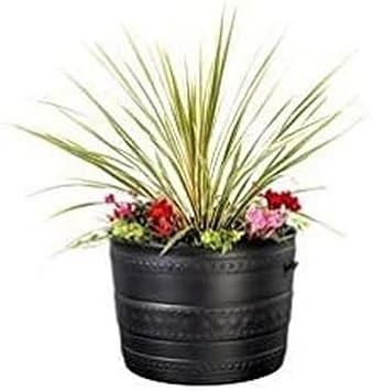 Stewart Patio Tub Planter, 50 Centimeter Diameter, 39 Centimeter Height - Gun Metal Black