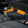 FAVOMOTO Handbrake to Gear Stick Lock Electronic Brake Lock Handbrake Gear Lock Professional Car Anti- Theft Gear Lock Crook Locks for Cars Brake Pedal Lock Steering Wheel Lock Twin Bar #1