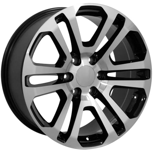 OE Wheels LLC CV99-20090-6550-31MB Black Machined Wheel Painted (20 x 9. inches /6 x 139 mm, 31 mm Offset)