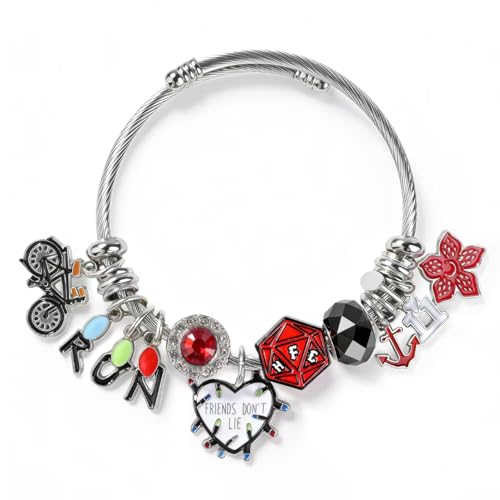Vintage Ornamental Charm Bracelet–Open Cuff with Guitar Pick Dice Symbolic Pendants, Adjustable Retro Gift for Women Men Valentines Day Gifts for Birthday Party Favors Easter Basket Stuffers