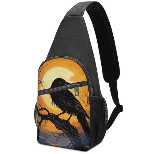 Bolso tipo sling deportivo para pecho y viaje unisex miniatura 1