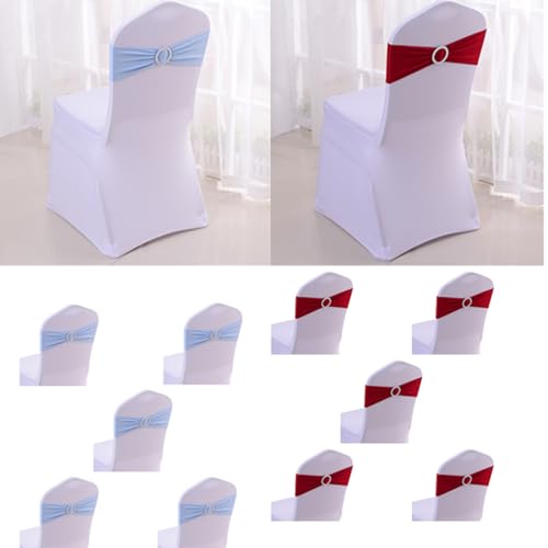 Ceintures de chaise spandex haut de gamme avec cravate à boucle chic - 3