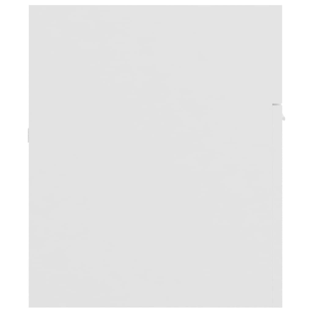 Szafka pod umywalkę, biała, materiał drewnopochodny, 100 x 38,5 x 46 cm, z 1 półką, 2 drzwiami, miejsce do przechowywania, zestaw mebli łazienkowych do łazienki, dla gości, WC, pralni