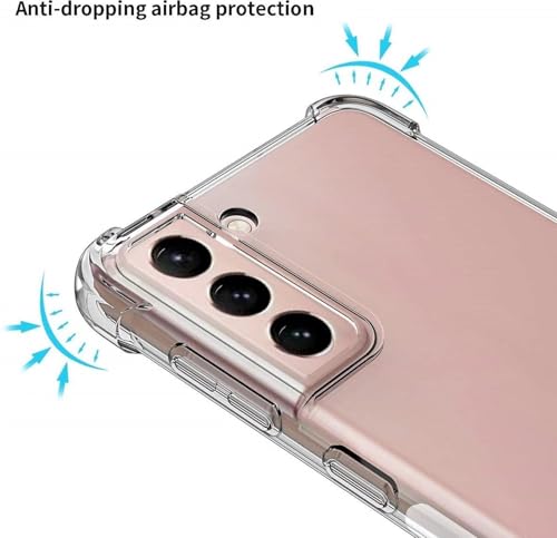 Image of BOXXO Flexible Back Cover for Samsung Galaxy S21 Plus 5G | Back Cover Transparent Clear Shockproof Case Four Corner Protection | Slim Protective Mobile Phone Cover for Samsung Galaxy S21 Plus 5G