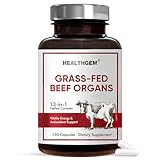 HEALTHGEM Beef Organs Supplement, Grass Fed Beef Liver, Kidney, Heart, Pancreas, Lung, Spleen, Bone, Total...