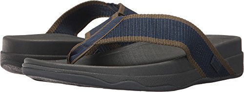 FitFlop Men's SURFER Sandal, midnight navy/dark olive, 11 M US