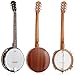 Ashthorpe 6-String Banjo - Full Size with 24 Brackets, Closed Back, Mahogany Resonator