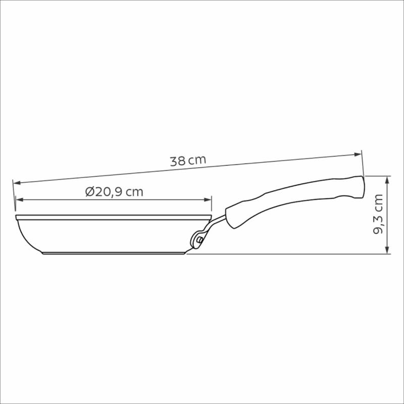 Poêle aluminium Pro Tramontina 20 cm 1L ustensile de cuisson durable