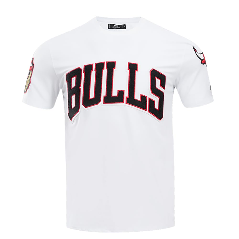 Pro Standard Mens NBA Classic Chenille Cotton Short Sleeve Tee White โ image 1