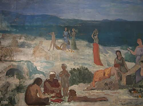 Pintura sobre lienzo de la colonia griega Massilia, óleo clásico para un salón elegante
