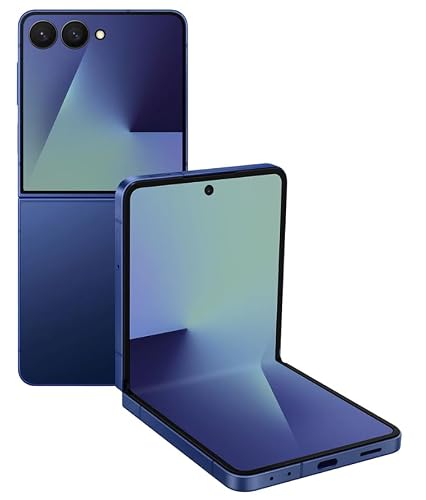 Image of Samsung Galaxy Z Flip7: Verizon Only, 256GB Storage, Blue Shadow (Renewed)