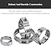 Stainless Steel Hose Clamps, 20 Pieces Single Ear Hose Clamps Stainless Steel Cinch Crimp Ring Pinch Width 11Mm Suitable for Industrial Applications(45.3~48.5mm)