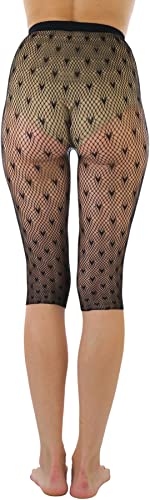Image of ToBeInStyle Women's Single Floral Lace Fishnet Tights Footless & Stirrup Design