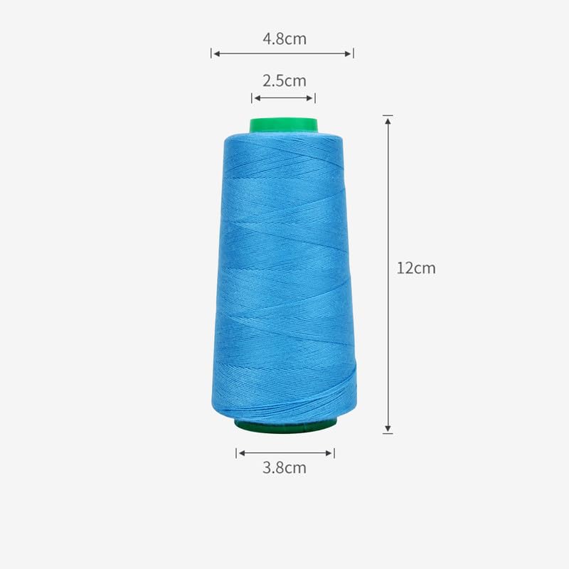 3000Yards Polyester Sewing Thread Sky Blue Thread for Embroidery/All Sewing Purpose Hand and Machine - Image 2