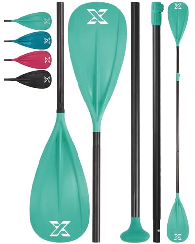 ZLX Sup Paddel 167-208cm 3 oder 4 Abnehmbaren Teilen Verstellbares paddel für Stand-up Paddling mit Glasfaser Blade Perfekt für Surfen und Wassersport Vergnügen kajak paddel Stand Up Paddle Zubehör