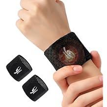 HiRui Wrist Compression Wraps, Wrist Brace Wrist Support for Sports, Mouse Hand, Mothers Hand, Carpal Tunnel Arthritis, Tendonitis - Premium Elastic & Breathable Mesh Fabric Black, Small