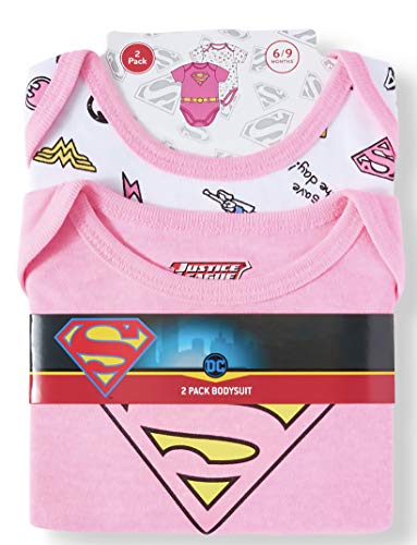 Dc Comics Super Girl Supergirl Super Hero Themed Infant Bodysuit 2 Pack 6-9 Months #TOP1