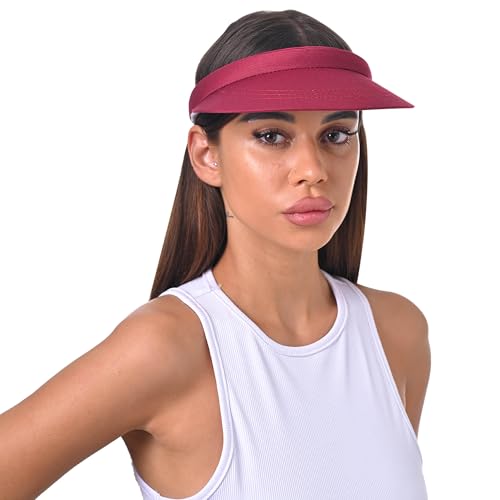 Image of 3 Pack Sports Sun Visor Hat Women Men Adjustable Clip On Visors Outdoor Golf Beach Cap