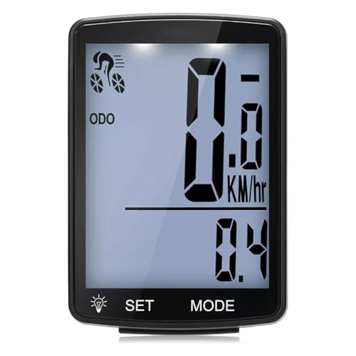 Odómetro para bicicleta con velocímetro inalámbrico y pantalla LCD clara