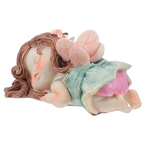 Yardwe Ângulo de Resina Figura 2 Peças Garden Anjos Esculturas Mini Jardim da Estatueta Resina de Fa