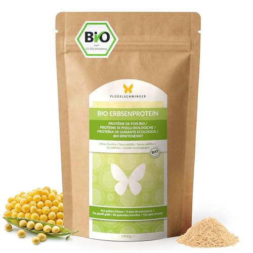1kg BIO Erbsen Protein aus geschmacksneutralen, gelben Erbsen, von Natur aus vegan, ohne Soja