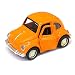 Cute Vintage toy Car for Kids, VW Beetle 1:38 Diecast Play Vehicles Model,Classic Design Style, Lights&Sounds whit Multi-color, Great Gift (Orange)