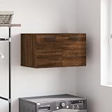 Sinkzol Armadio da parete marrone effetto rovere, 60 x 36,5 x 35 cm, con spazio portaoggetti, montaggio a parete, organizer per ufficio, corridoio, cantina, garage, officina, casa, raccoglitori