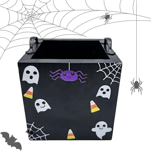 ハロウィンキャンディボックス | 木製スクエアギフト箱 - 子供 大人 家庭 集まり パーティー ギフト,教室家庭用ハロウィンイベント