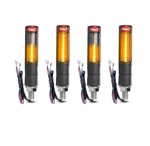 Clignotants LED moto universels M10 12V orange pour customisation