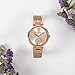 Anne Klein Women's Premium Crystal Accented Rose Gold-Tone Mesh Bracelet Watch