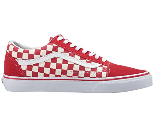 Vans Vans Old Skool Primary Checker Racing RED/White Size 8.5 M US Women / 7 M US Men