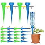 Self Watering Spikes 24 Pcs for Indoor/Outdoor Plants,Self Watering Planter Insert with Adjustable Drip Valve,Auto Vacation Plant Watering Devices,Plants Water System,Self-Watering Stakes (GB24Pcs)