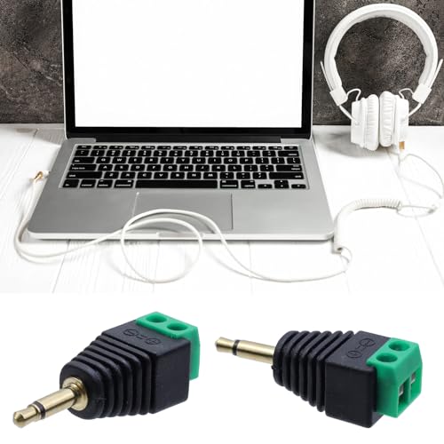 Antrader conector macho 3.5mm a terminal 2 tornillos 6 pzas miniatura 5