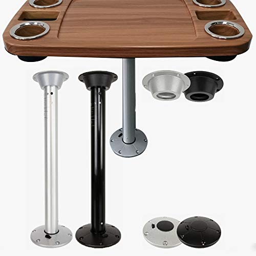 Pied De Table Amovible En Aluminium Support De Piédestal 68.5cm Pour Yachts Et Véhicules De Loisirs (sans Bureau) Pieds De Meubles(Color:noir)