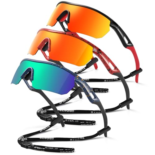 Image of Kids Sunglasses Youth Baseball Sunglasses for Boys Girls 3-12 Polarized Softball Sports Goggles UV Protection