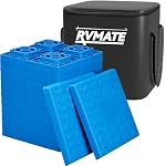 RVMATE RV Leveling Blocks 12 Pack, Heavy Duty Camper Leveling Blocks, Leveling Blocks for RVs, Reduce Trailer Movement, Trailer Leveling Blocks Great for Single and Dual Wheels