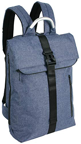 Preisvergleich Produktbild Daypack Kurier Rucksack aus Canvas - Freizeitrucksack mit Laptopfach - gut gepolstert ! Groß (Blau)