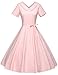 GownTown Women's 1950s Vintage Dresses Bridesmaid Stretchy Swing Dresses with Belt