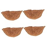 Parliky 4 Piezas De Revestimiento De Fibra De Coco Revestimiento De Cocos para Cesta Colgante Revestimientos para Macetas De Fibra De Coco Revestimientos para Cestas De Flores