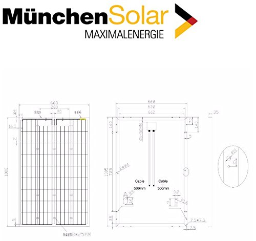 1 Stück 100W Polikristallines Solarpanel 12V Solarmodul Solarzelle 100Watt für Camping, Caravan, Garten GmbH