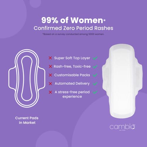 Image of Cambio Ultra Thin Sanitary Pads for Women XXL | Cotton Soft Sanitary Napkin With Disposable Pouch | LeakLock Technology | Odour Control | Absorbs upto 100% fluid | Up to 12 Hours of Protection | Rash Free | Heavy Flow - 330mm- Pack of 36 Pads | No Toxins & Paraben Free