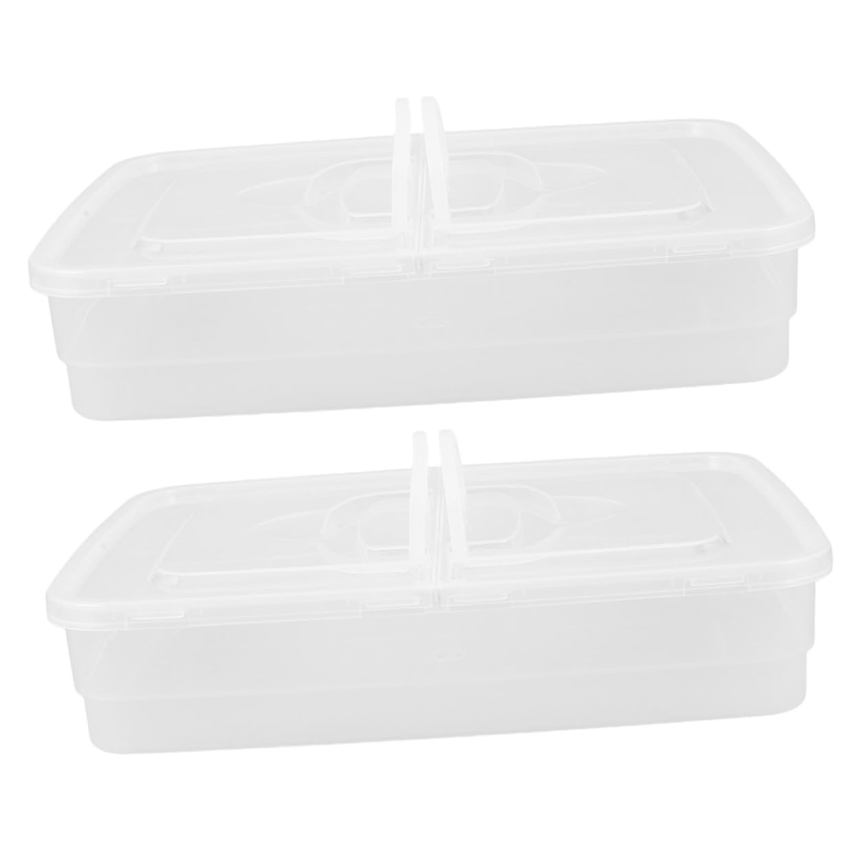 Contenitori in Plastica per Lievitazione Impasto Pizza 2 Pezzi con Coperchio e Maniglia Design Impilabile per Conservazione e Fermentazione