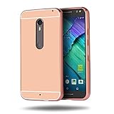 Moto X Play Case,DAMONDY Luxury Metal Air Aluminum Bumper Detachable + Mirror Hard Back Case 2 in 1 cover Ultra-Thin Frame Case For Motorola Droid MAXX 2/Motorola Moto X Play(Mirror_Rose)