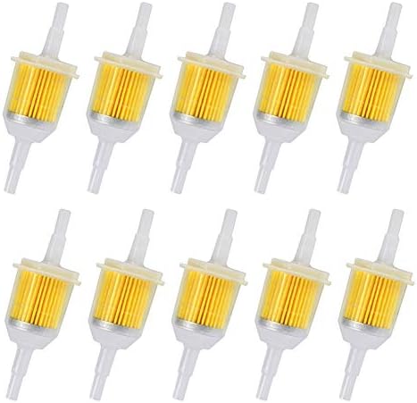 Zemoner 10 Pcs Gas Inline Fuel Filters 1/4 Inch x 5/16 Inch Small Engine Replaces fit for Kawasaki Kohler Briggs Stratton John Deere