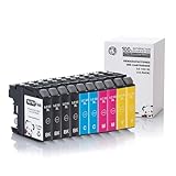YoYoInk Compatible Replacement for Brother LC 103 LC103 LC-103 Ink Cartridges 5 Pack (2 Black 1 Cyan 1 Magenta 1 Yellow) - With Ink Level Display Indicator
