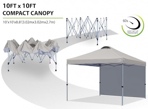 Tonnelle pop-up MASTERCANOPY 2,5x2,5m structure durable gris clair - 4