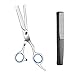 Produktbild Haarschere Profi Friseurschere Edelstahl Rostfrei Haarschneideschere mit Einseitiger Mikroverzahnung Modellierschere Perfekter für Damen und Herren Salon Friseur oder zu Hause-Blau